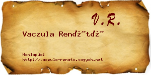 Vaczula Renátó névjegykártya