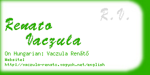 renato vaczula business card